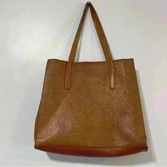 Aldo Womens Tote Bag with Gold Hardware Brown - Picture 2 of 12